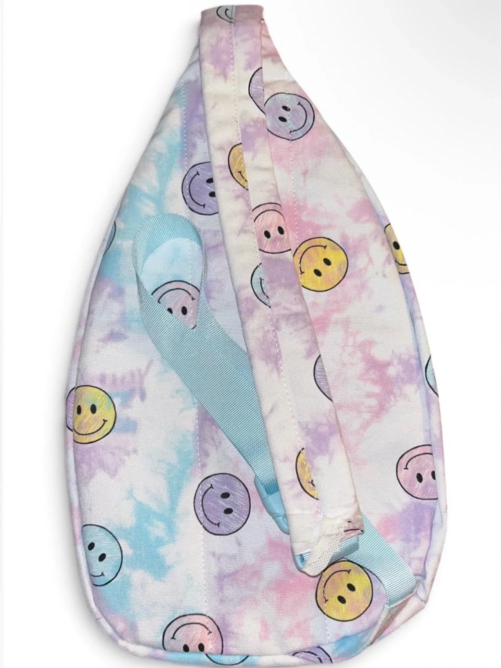NWT NOBO Tie Dye Smiley Face Sling Crossbody Backpack Travel Multi-Pocket Bag